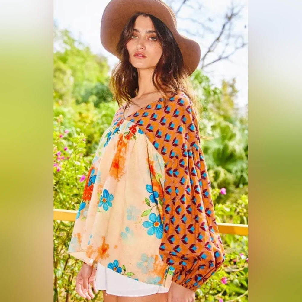 Floral Multicolor Women's Top