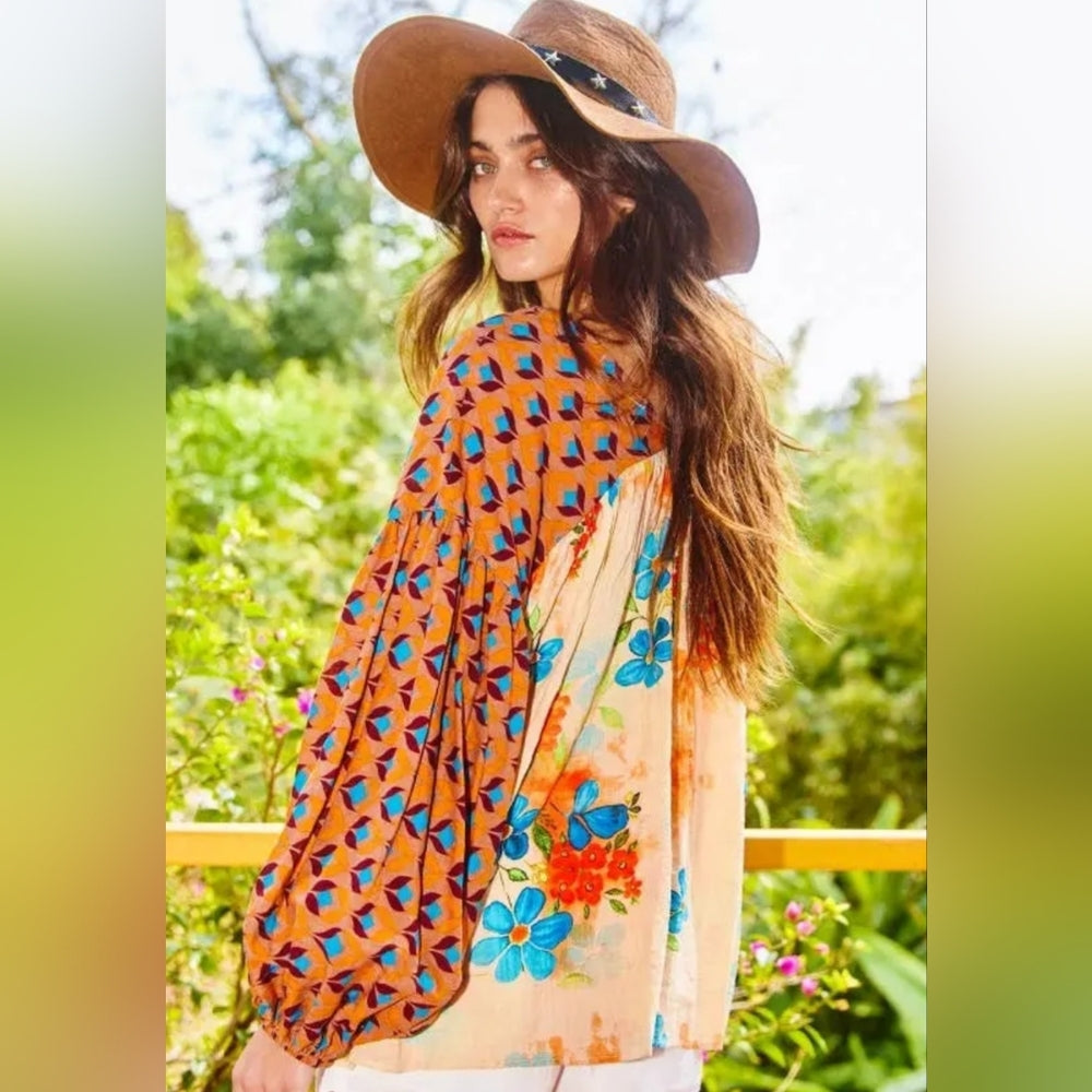 Floral Multicolor Women's Top