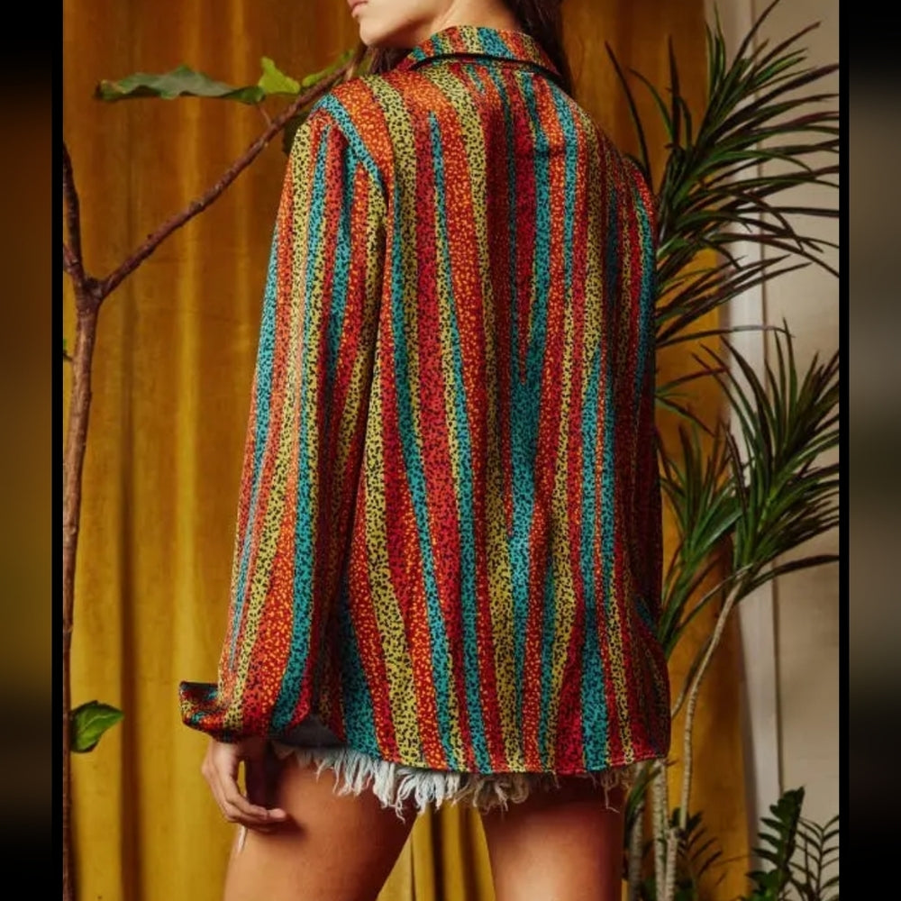 Multicolor Striped Women's Top