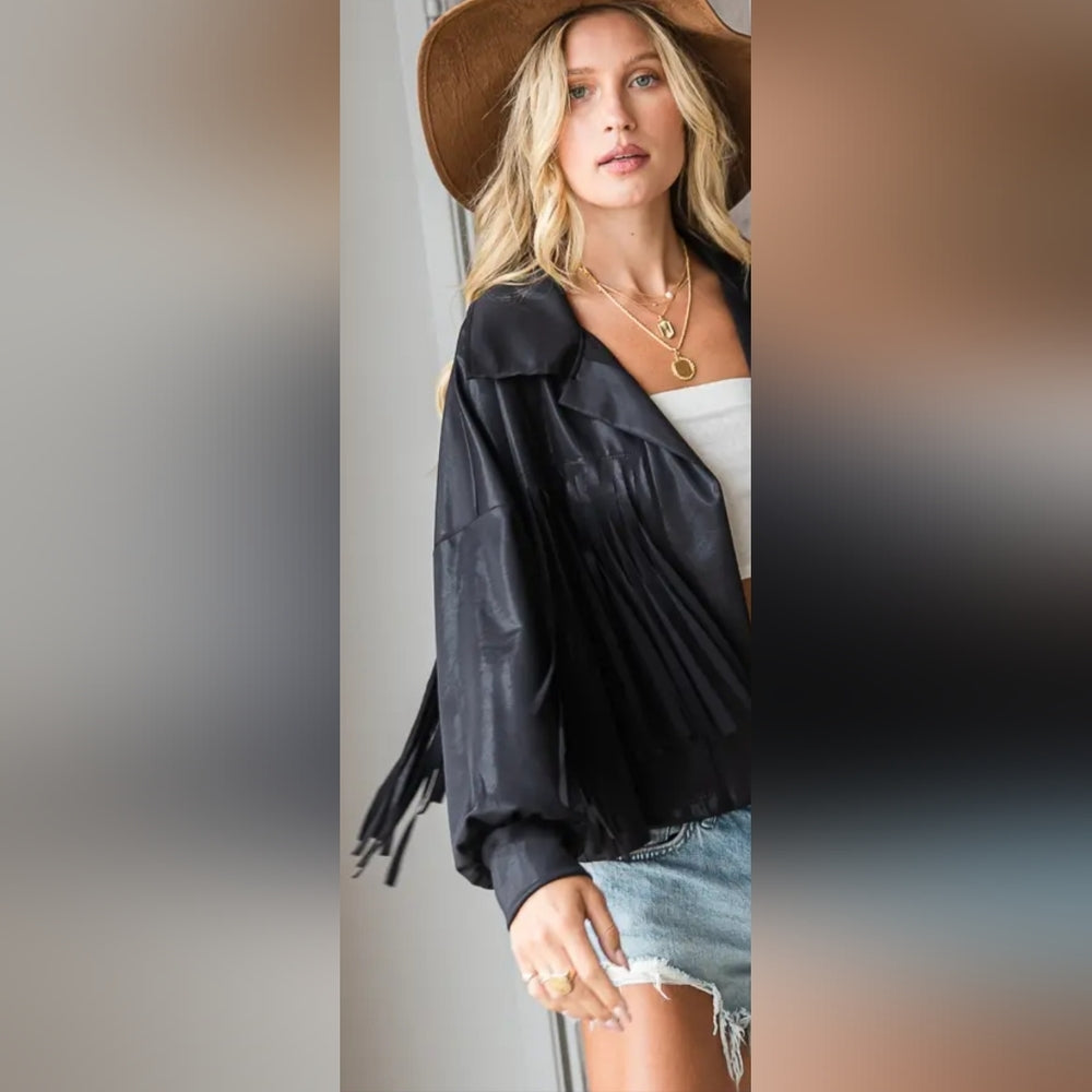 Black Fringe Jacket