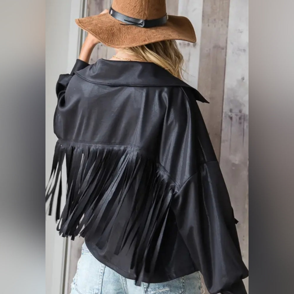 Black Fringe Jacket