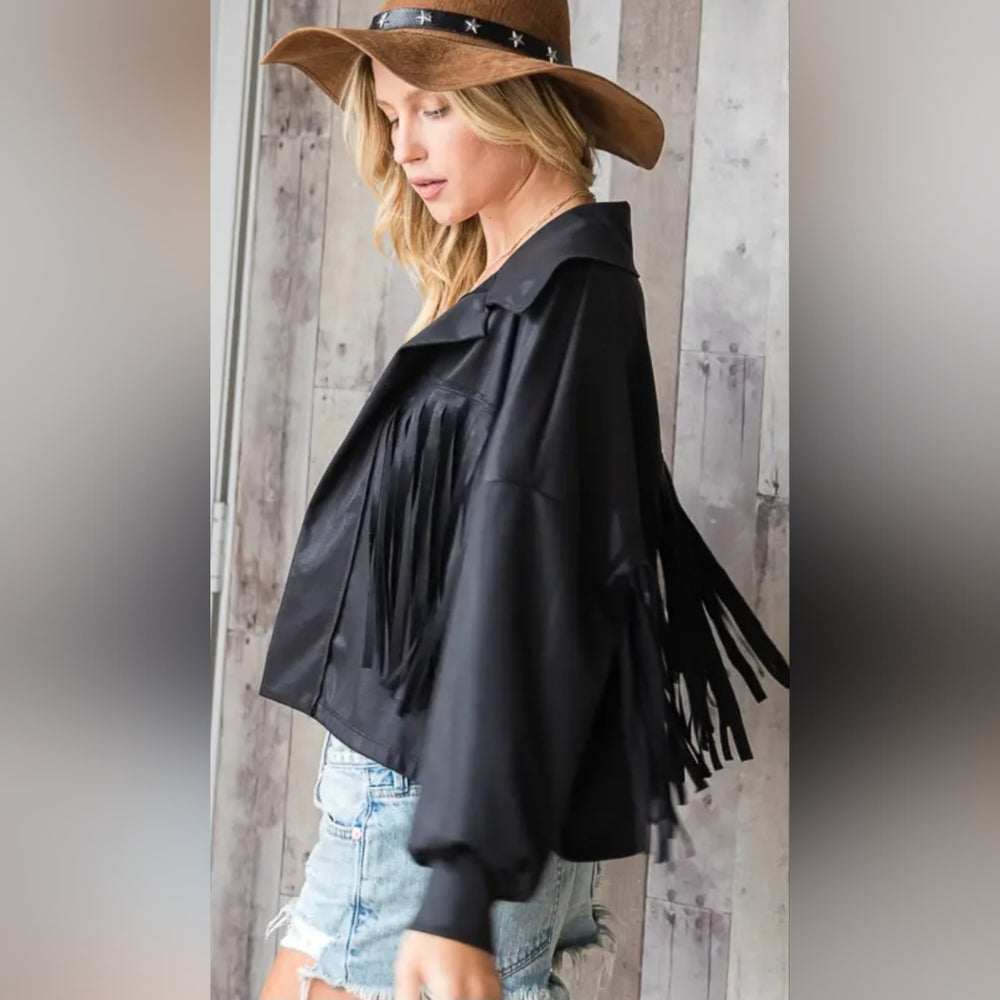 Black Fringe Jacket