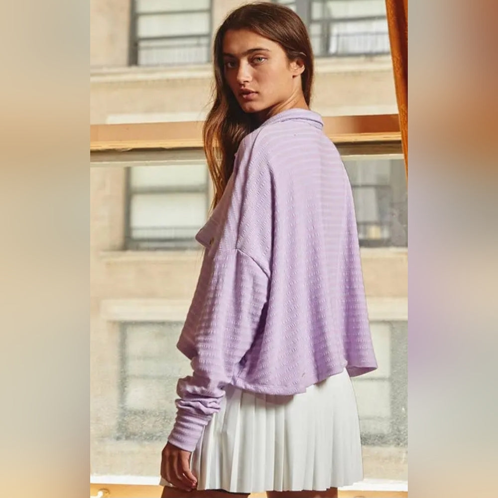 Lavender Cropped Jacket