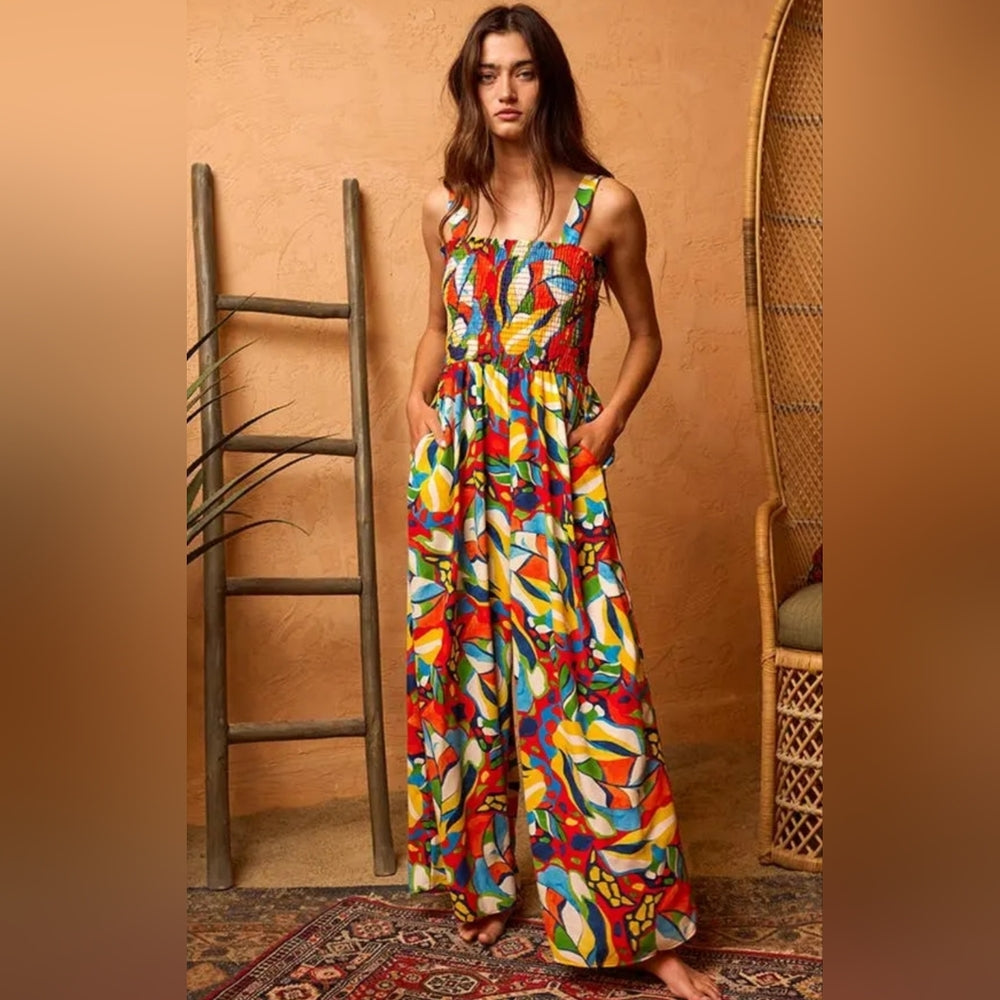 Colorful Flowy Jumpsuit