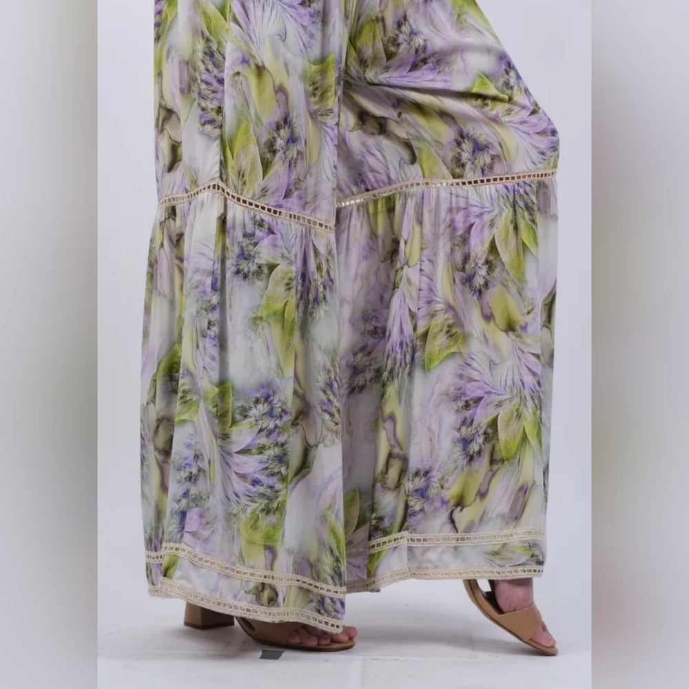 Sacred Threads Pastel Tie-Dye Wide-Leg Pants