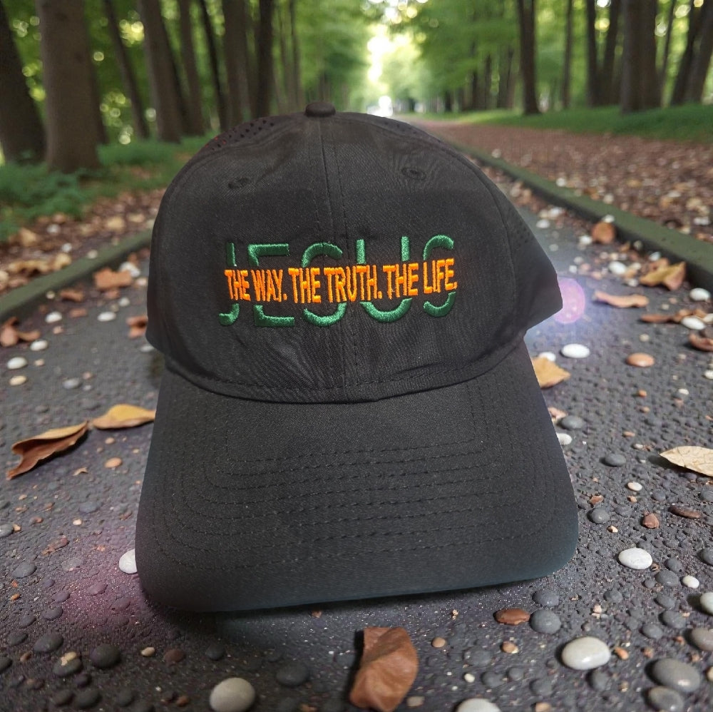 Black Cap with Embroidered Text