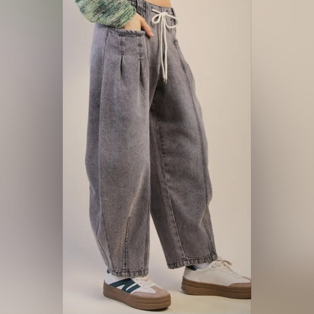 Barrel Denim Grey Jeans