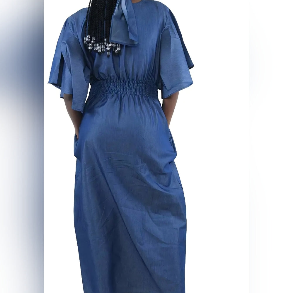 Elegant Blue Maxi Dress