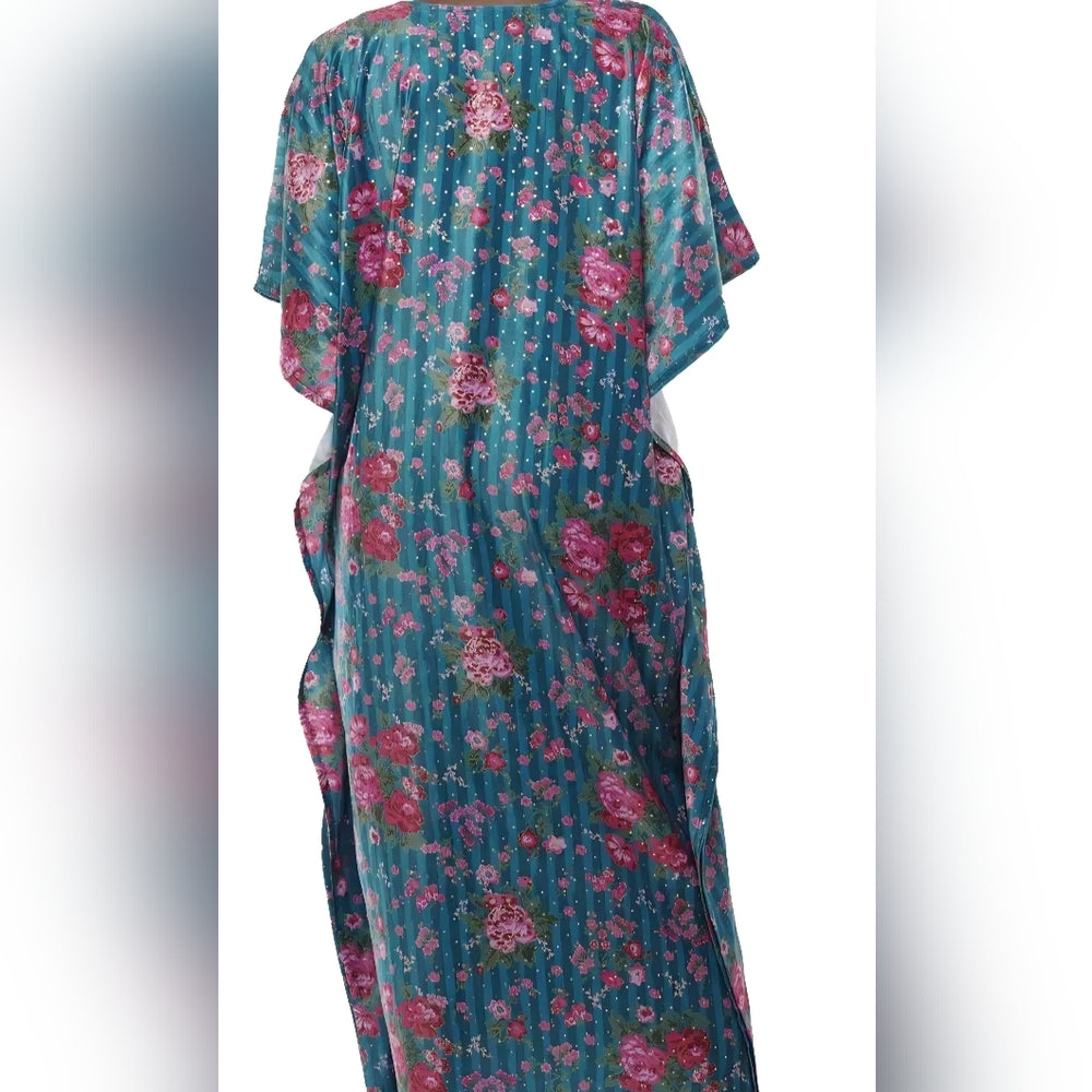 Floral Kaftan with Headwrap