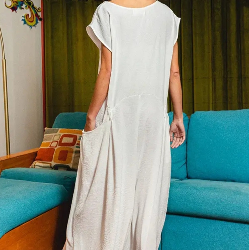 BUCKETLIST White Wide Leg Jumpsuit