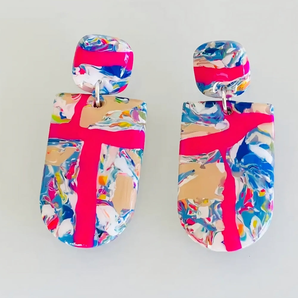 Colorful Abstract Dangle Earrings