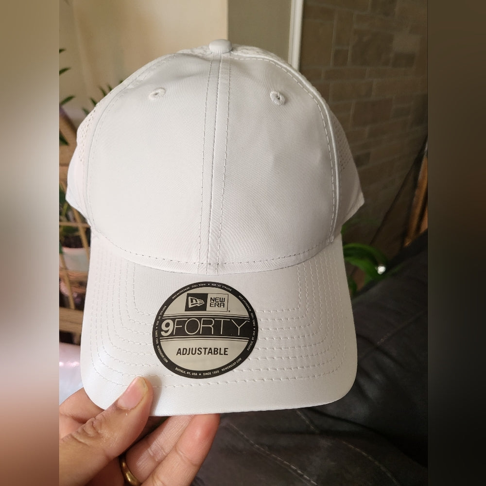 White New Era snapback hat