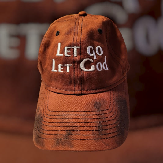 Let go Let God acid wash hat