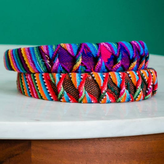 Handmade Guatamalan headband Pink