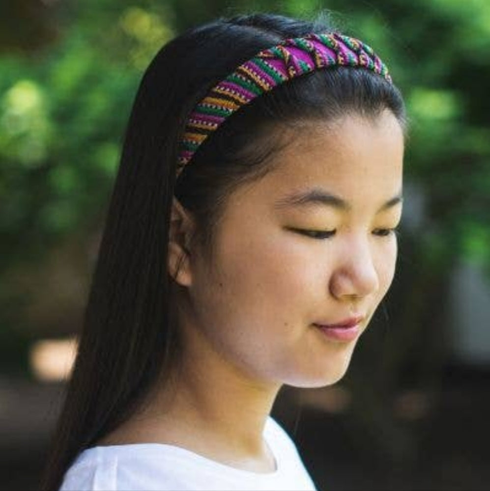 Handmade Guatamalan headband Pink