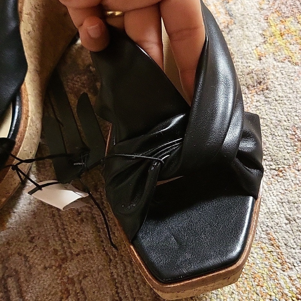 Time and Tru cork wedge heels