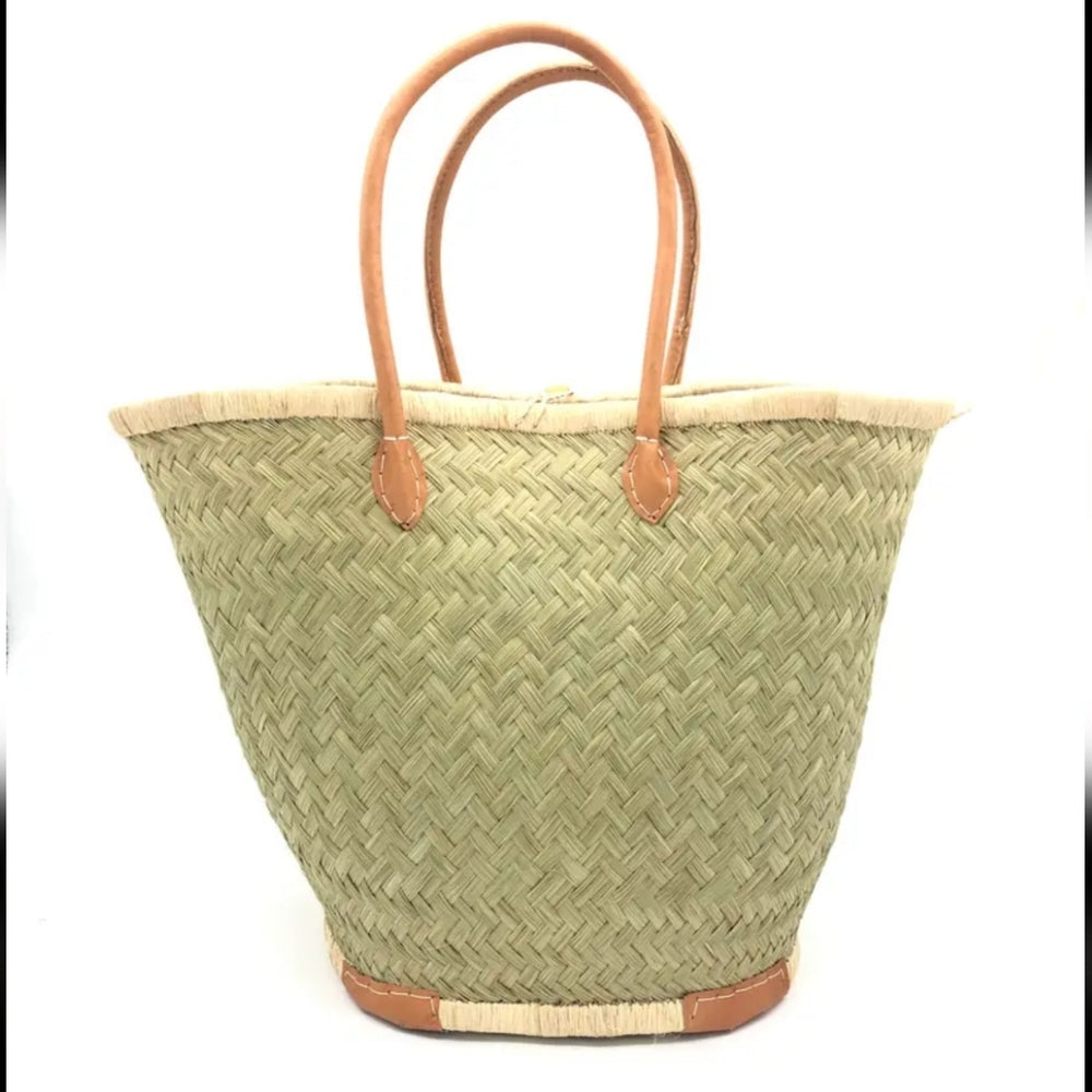 Aravola Round Woven Straw Rush Basket