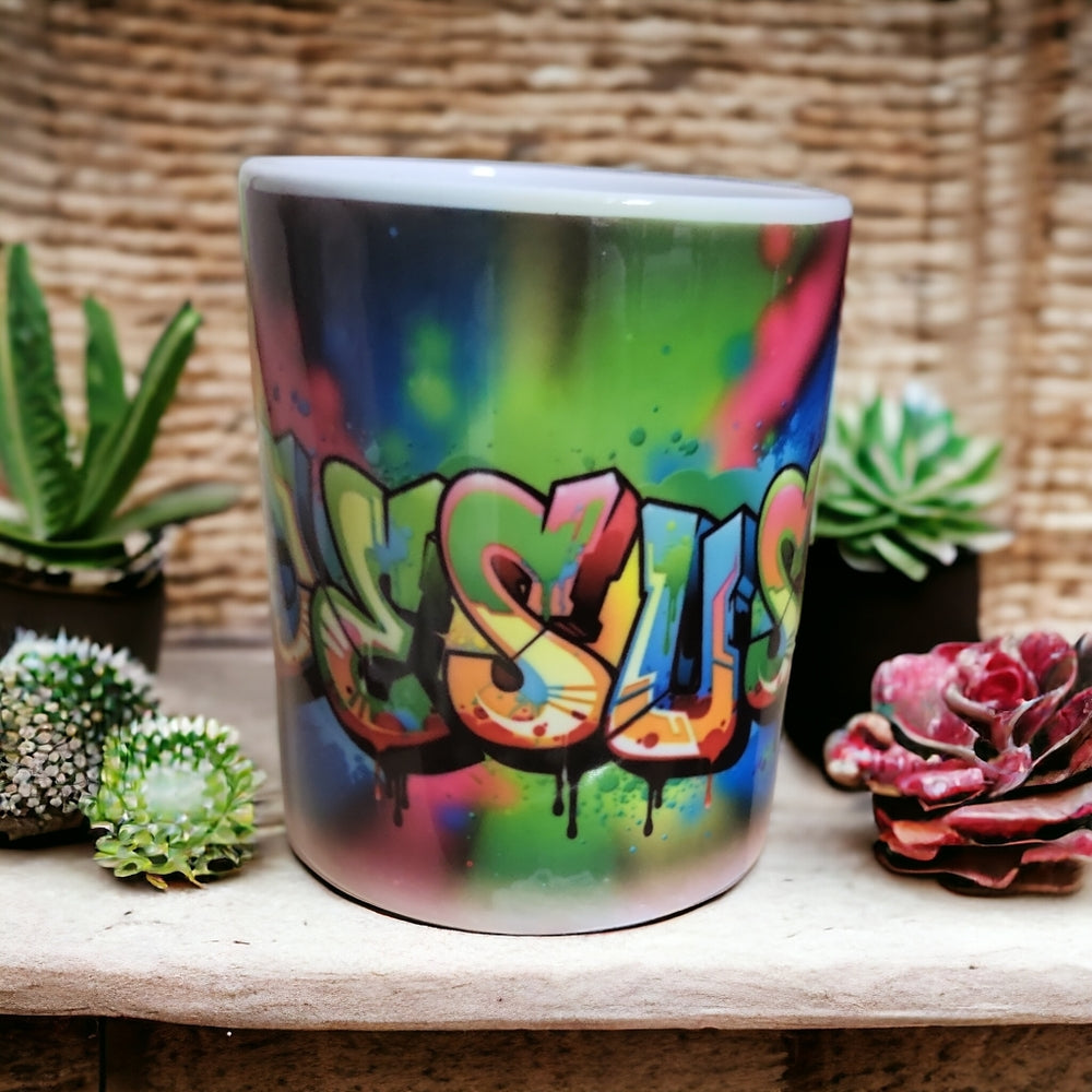 Jesus custom grafitti mug