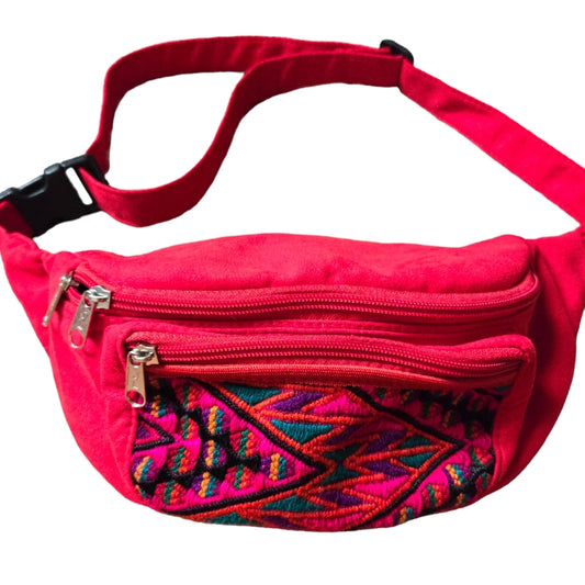 Boho Red Fanny pack made in Guatemala 🇬🇹