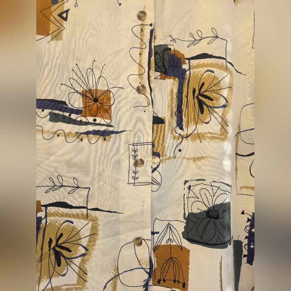 Vintage Abstract button down top