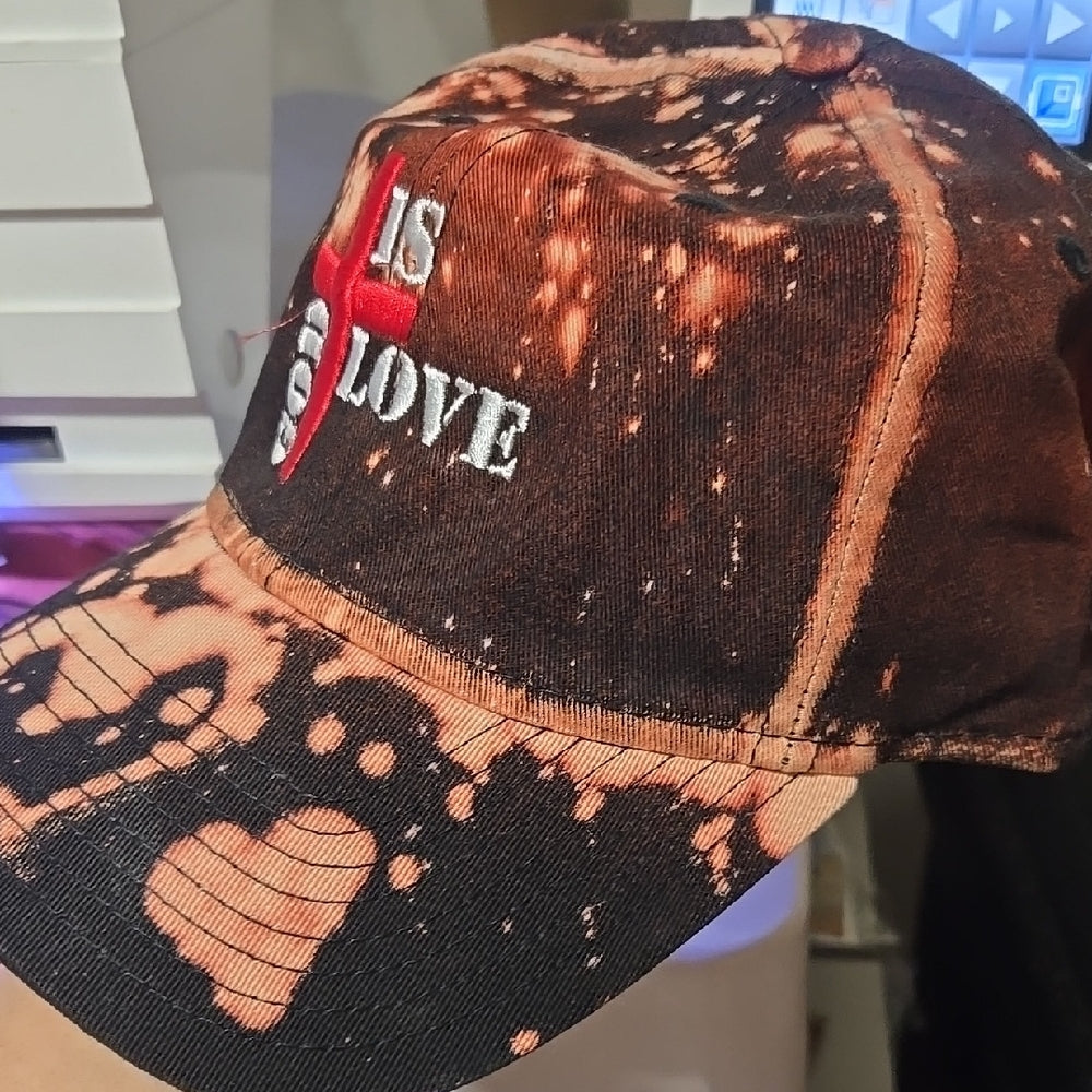 God Is Love Black and Brown Cap