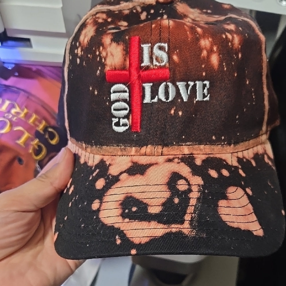 God Is Love Black and Brown Cap