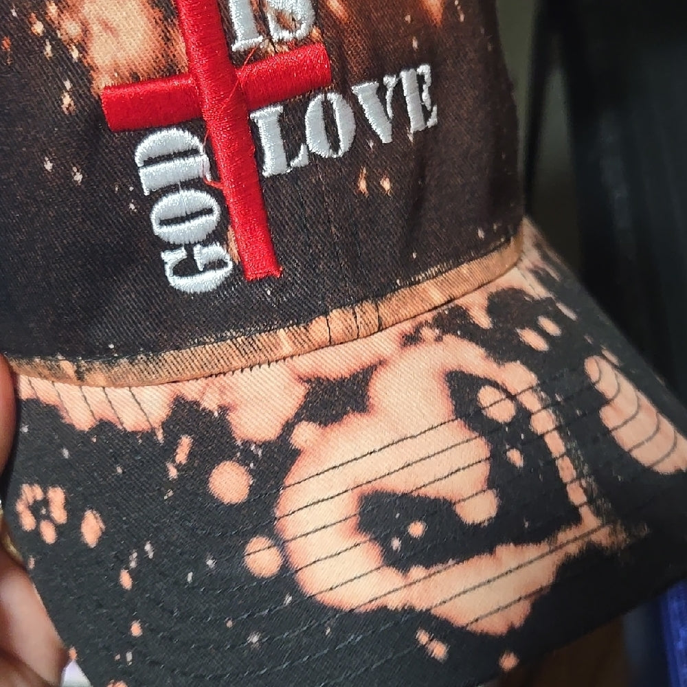 God Is Love Black and Brown Cap