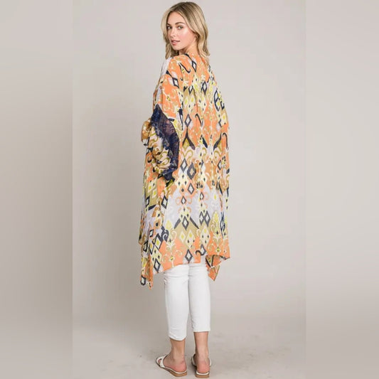 Colorful Geometric Kimono