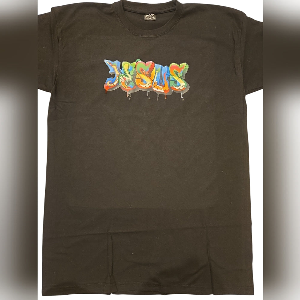 Unisex Black Graphic T-Shirt "JESUS"