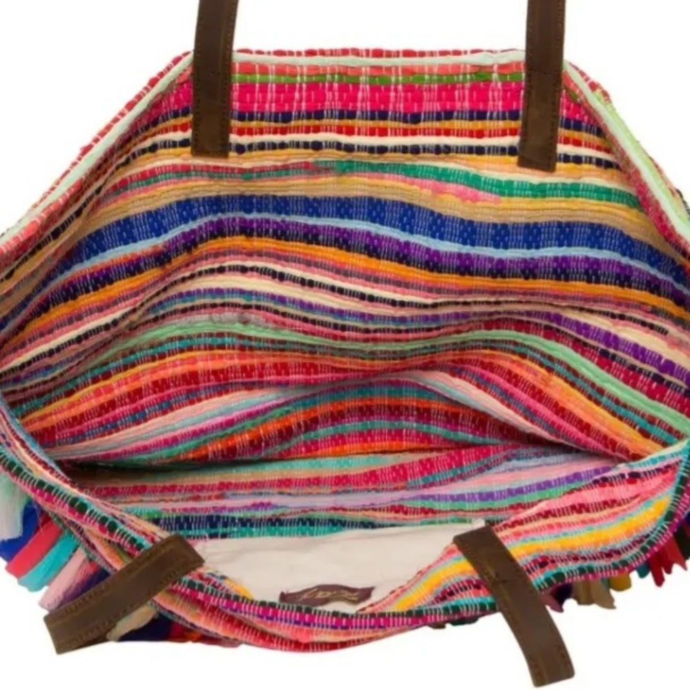 Rainbow Colorful Striped Tote Bag