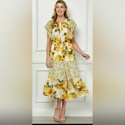 Floral Yellow Dress