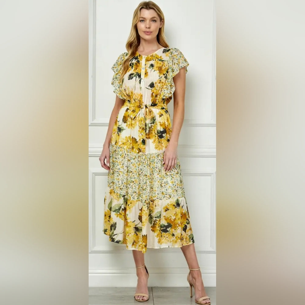 Floral Yellow Dress