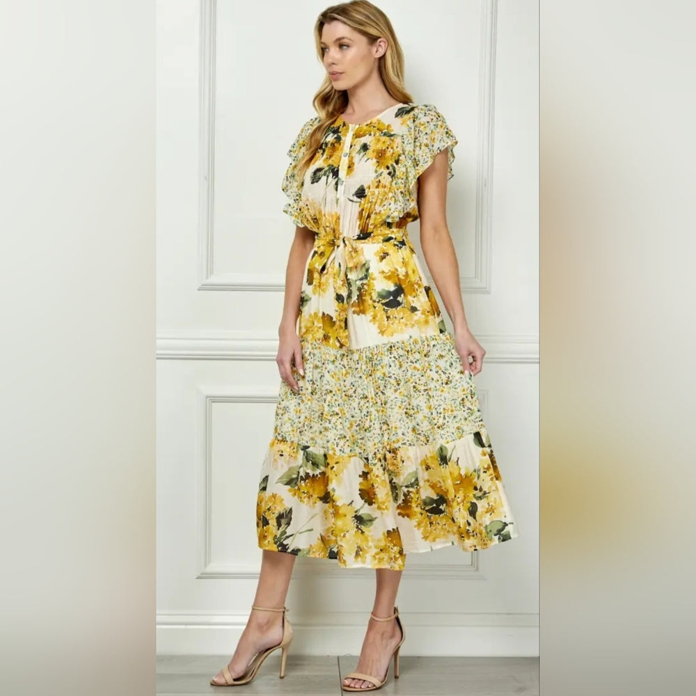 Floral Yellow Dress