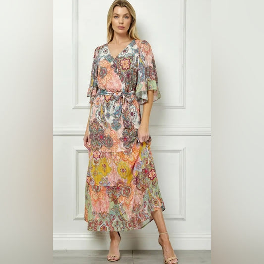Floral Multicolor Maxi Dress