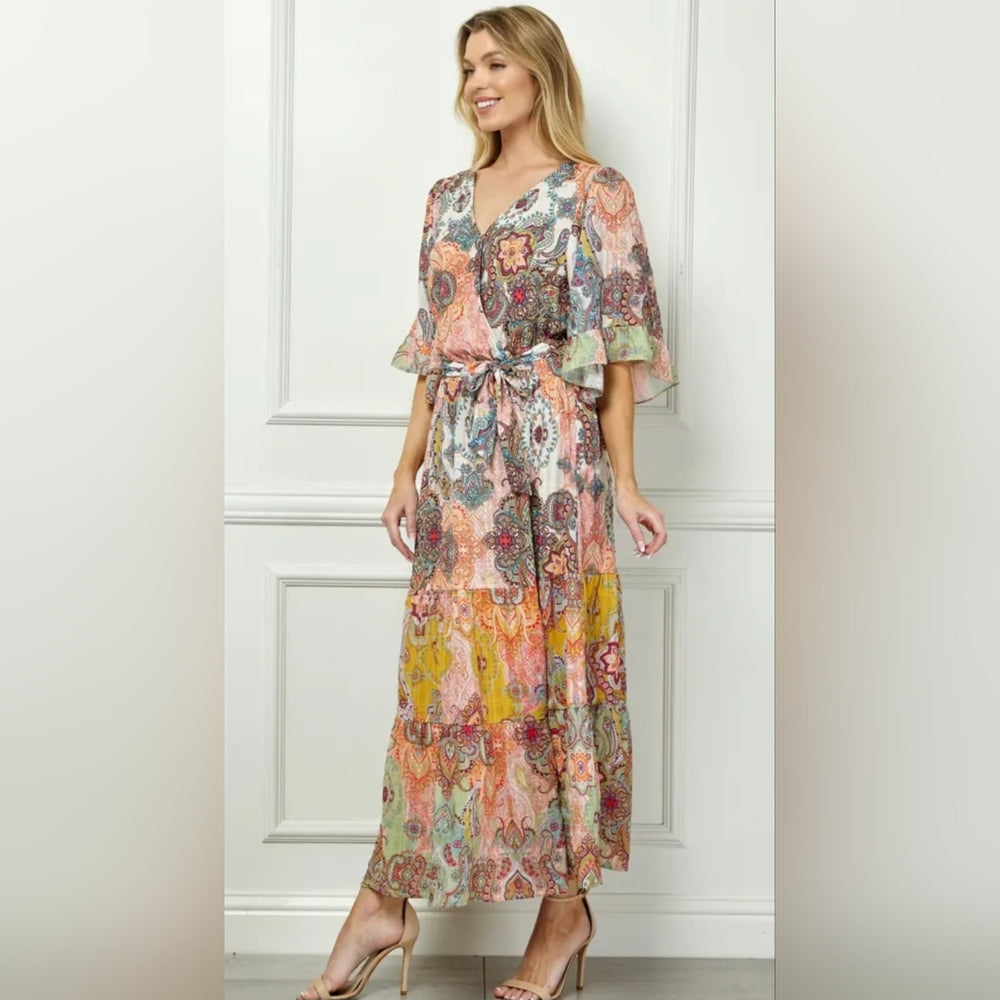 Floral Multicolor Maxi Dress
