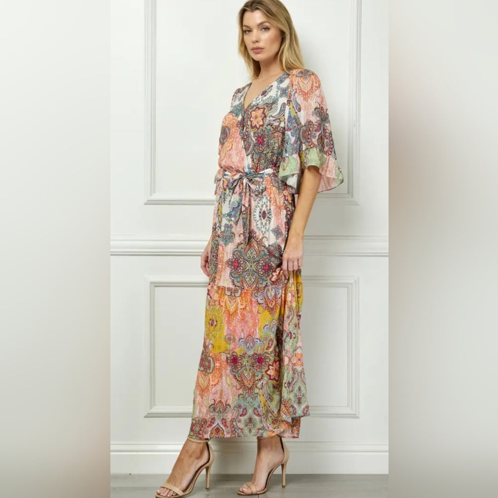 Floral Multicolor Maxi Dress