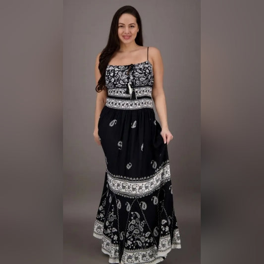 Black and White Maxi Dress