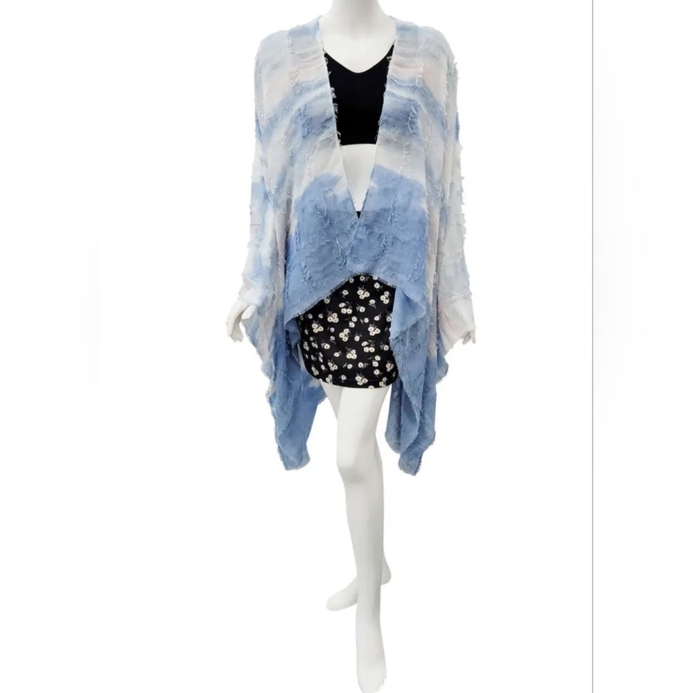 Blue and White Women's Sweater