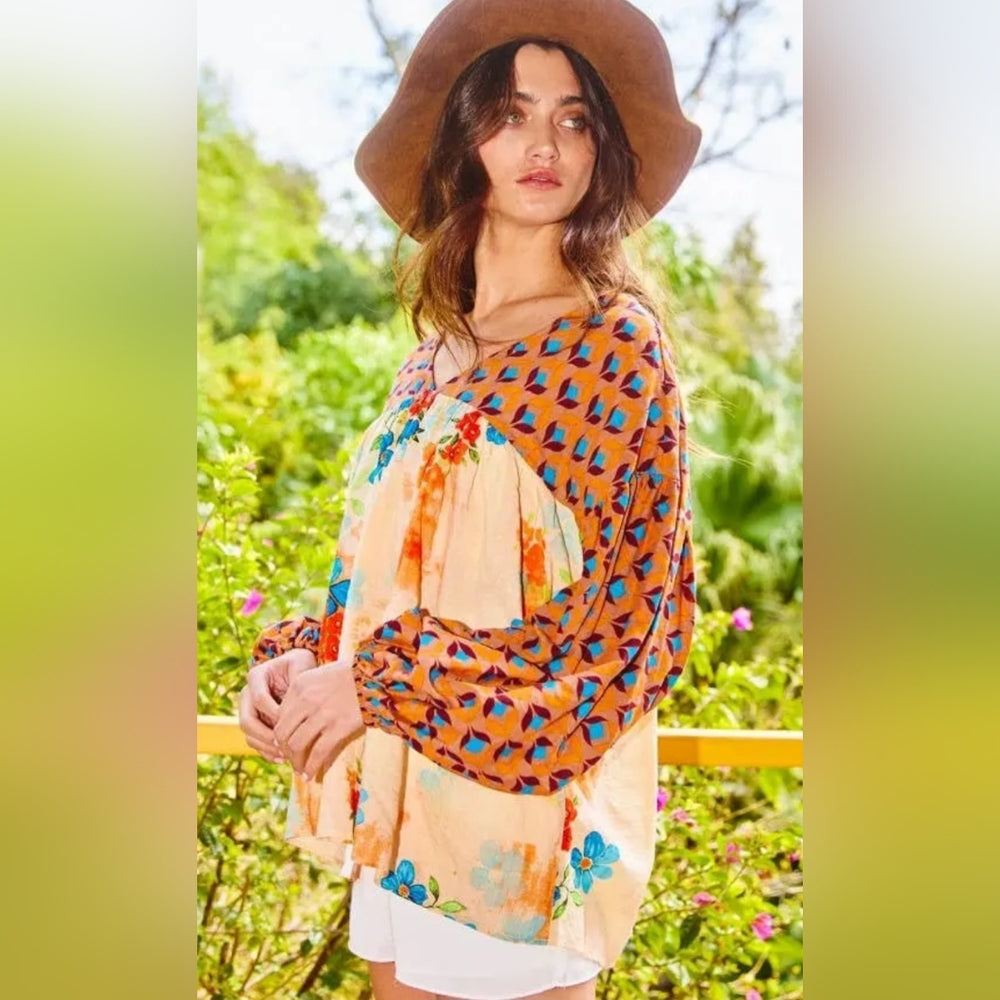 Floral Multicolor Women's Top