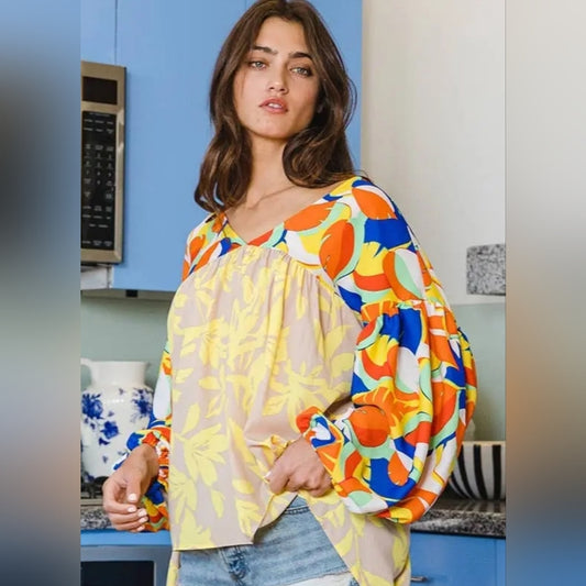 Vibrant Multicolor Women's Top