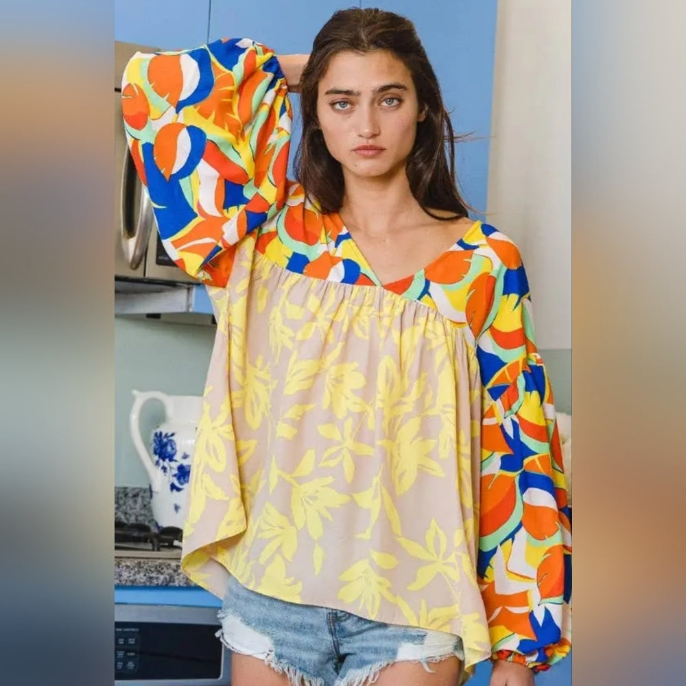 Vibrant Multicolor Women's Top
