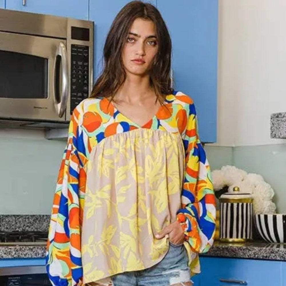 Vibrant Multicolor Women's Top