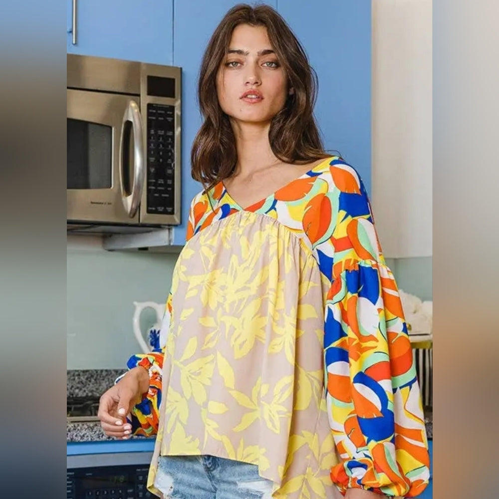 Vibrant Multicolor Women's Top
