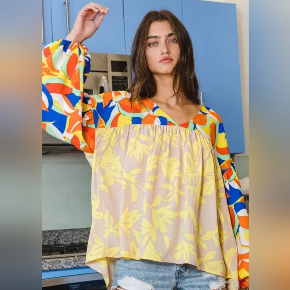 Vibrant Multicolor Women's Top