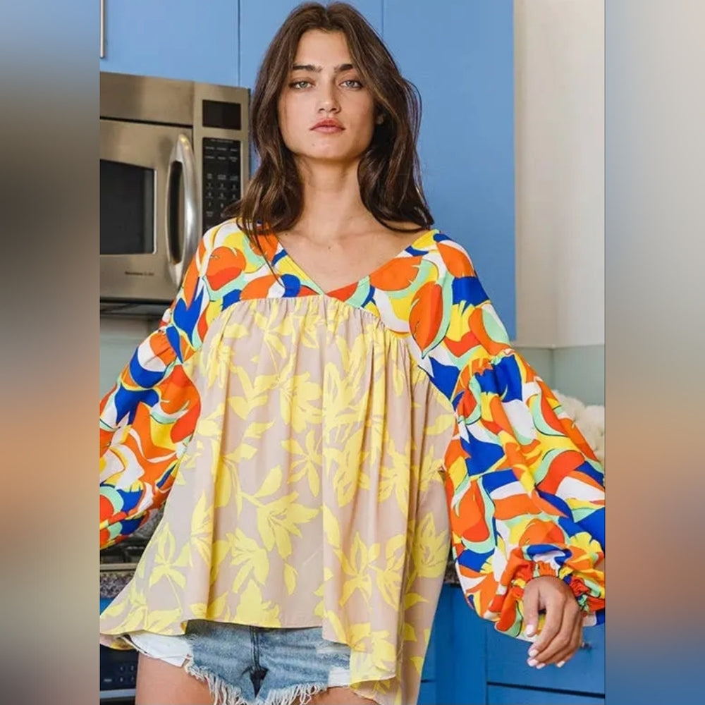 Vibrant Multicolor Women's Top