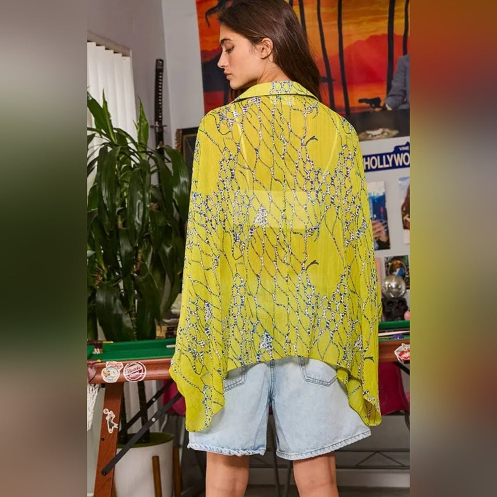 Yellow Floral Women's Top
