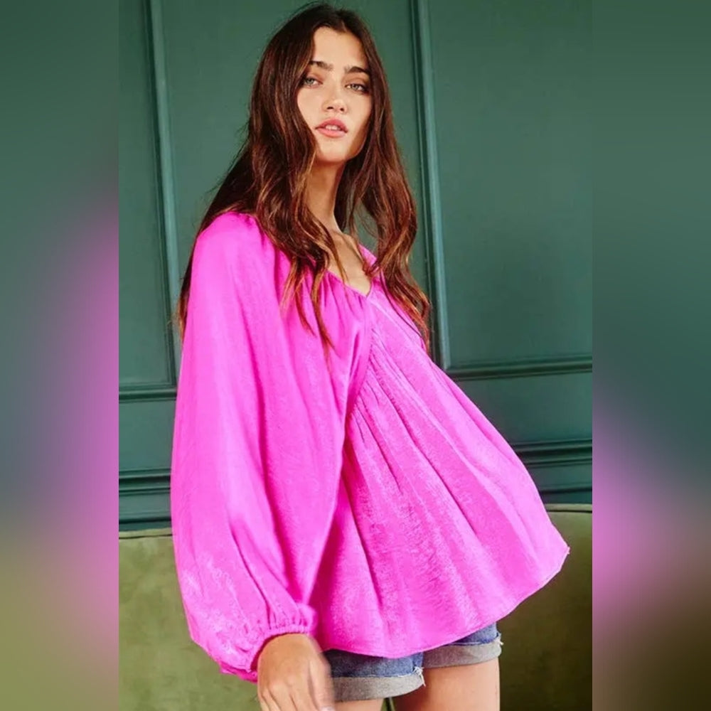Vibrant Pink Women's Top