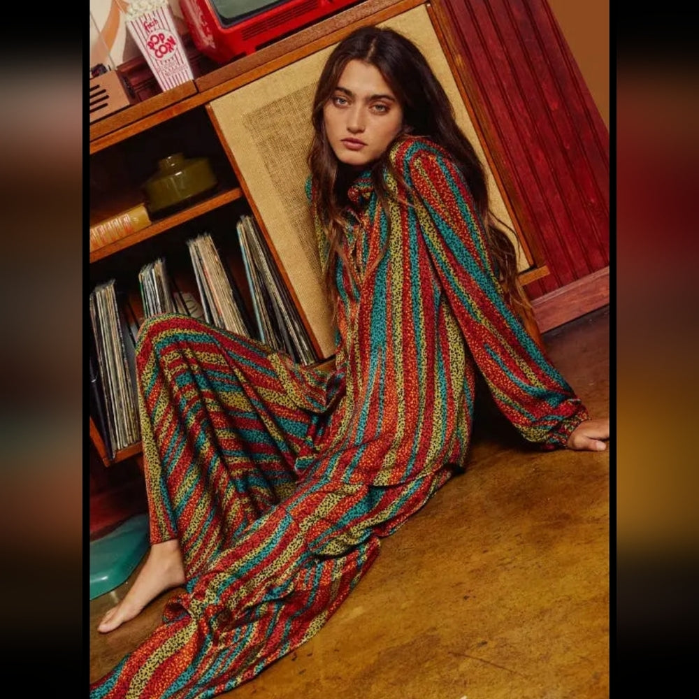 Multicolor Striped Women's Top
