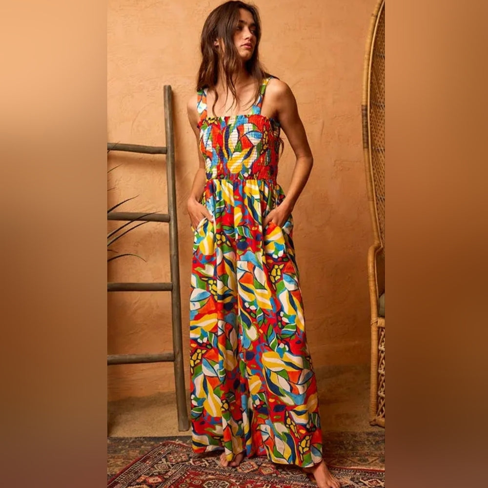 Colorful Flowy Jumpsuit