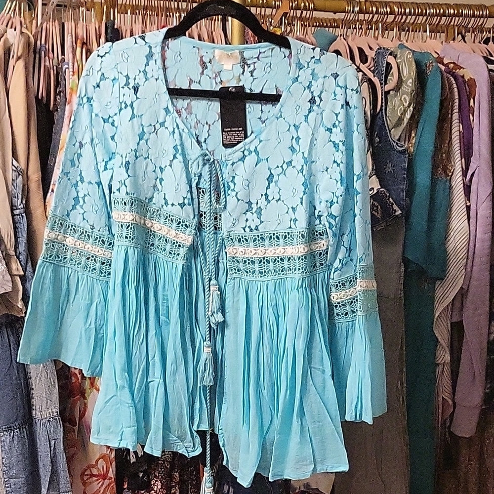 Blue Lace Women's Top